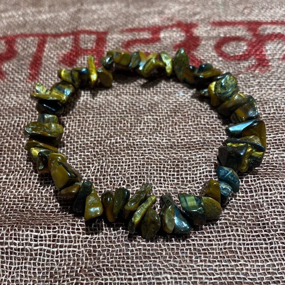 Tiger's Eye Chips Stretch Bracelet